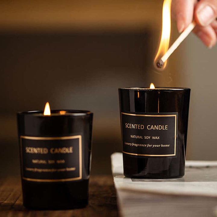 ブルーベルペアフリージアの香りの瞑想と祈りの香りのアロマセラピーソイワックスキャンドル - image 1