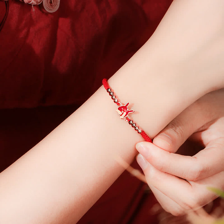 Buddha Stones925スターリングシルバー 中国十二支 幸運 信仰 変色赤紐ブレスレット - image 7