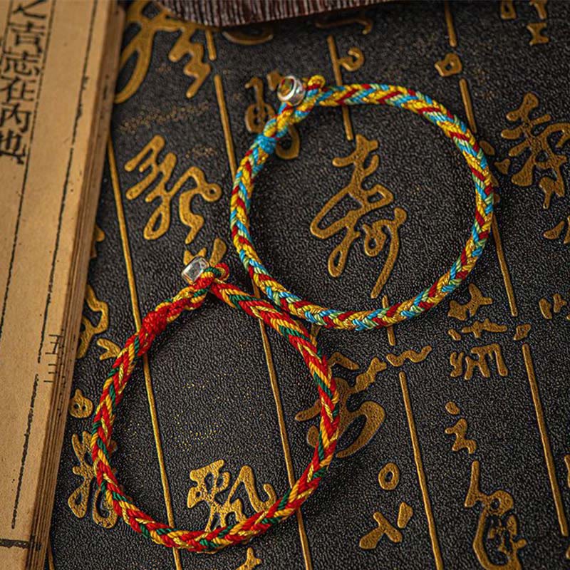 Buddha Stones「幸運と成就を祈ります」幸運のマルチカラーブレスレット - image 3