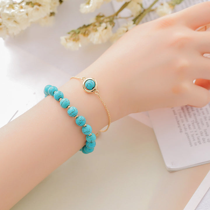 Buddha Stonesサンストーン ストロベリークォーツ クリスタル ポジティブブレスレット