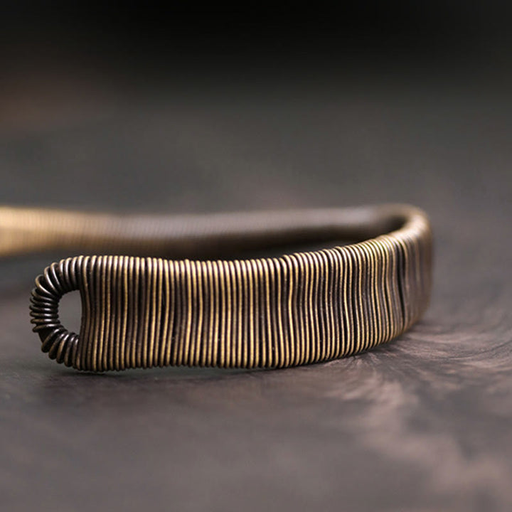 Buddha Stonesシンプルデザイン 真鍮銅 幸運 富 調節可能 カフブレスレット - image 7