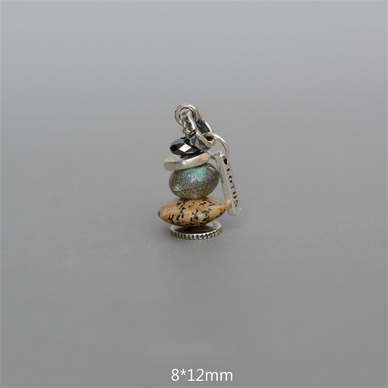 Buddha Stones禅ケアン ラブラドライト 各種クリスタル 落ち着いたペンダントネックレス