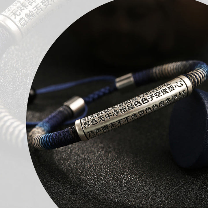 Buddha Stones999スターリングシルバー 般若心経 カームハンドメイド編み込みブレスレット - image 7