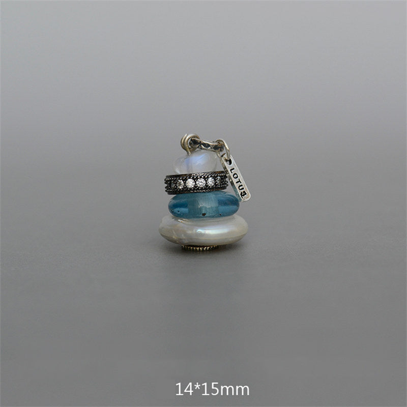 Buddha Stones禅ケアン ラブラドライト 各種クリスタル 落ち着いたペンダントネックレス