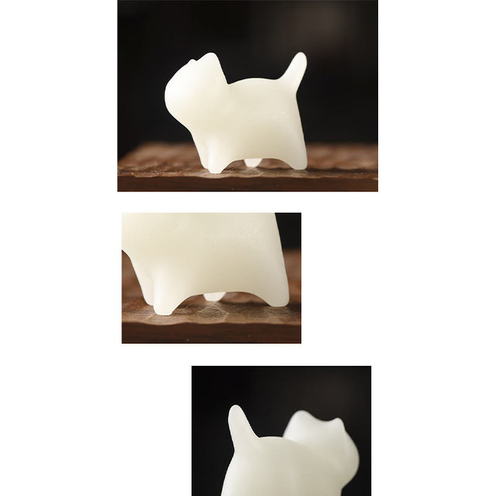 Buddha Stones2個 ミニ かわいい 猫 グローストーン 光る 幸運の猫 エネルギー デコレーション - image 10