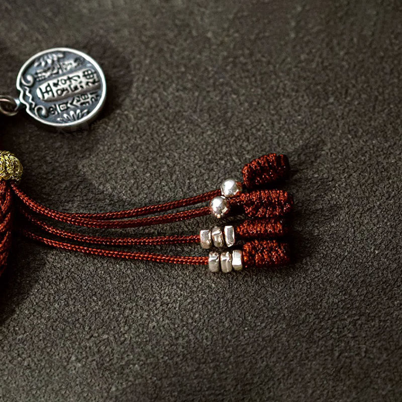 Buddha Stonesハンドメイド 925 スターリングシルバー 五行神 富と幸運の守護 紐編みブレスレット - image 6