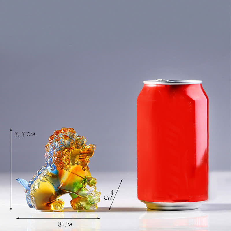 手作りのLiuliクリスタルライオンアートピースの強さホームオフィスの装飾 - image 14