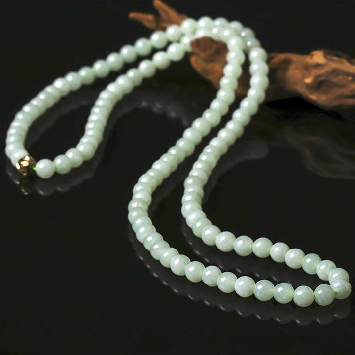 108個のビーズの翡翠の幸運のブレスレットのMala