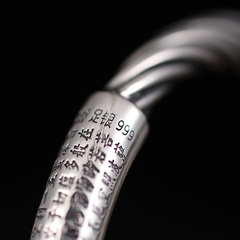 Buddha Stonesチベットオーム・マニ・パドメ・フム般若心経 清浄カフブレスレット - image 4