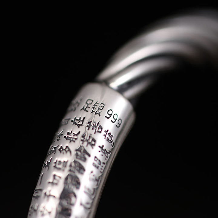 Buddha Stonesチベットオーム・マニ・パドメ・フム般若心経 清浄カフブレスレット - image 4