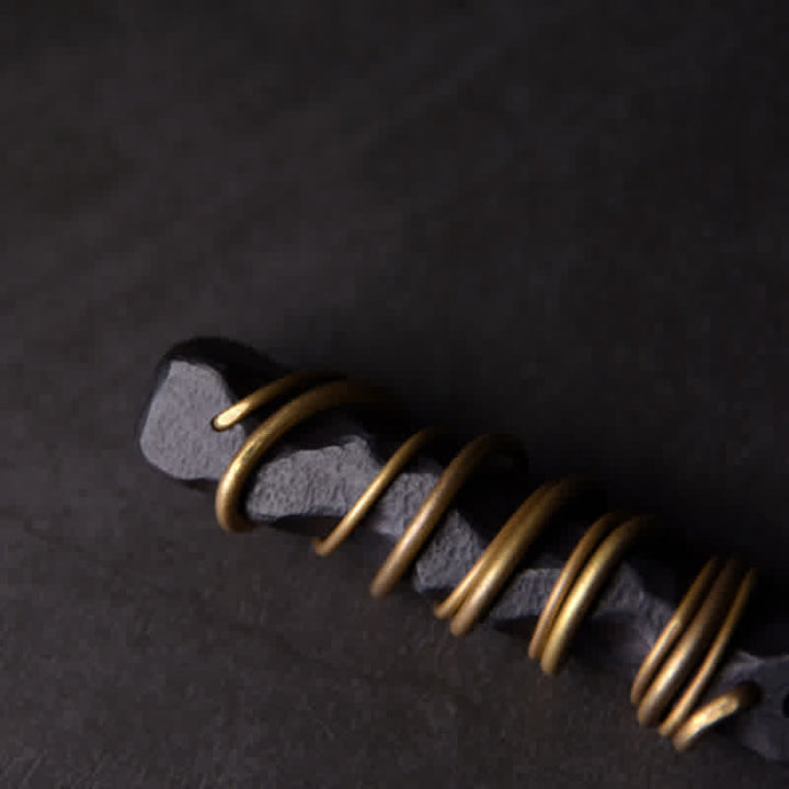 Buddha Stones、チベット産黒檀、真鍮製、バランスピースネックレスペンダント - image 6