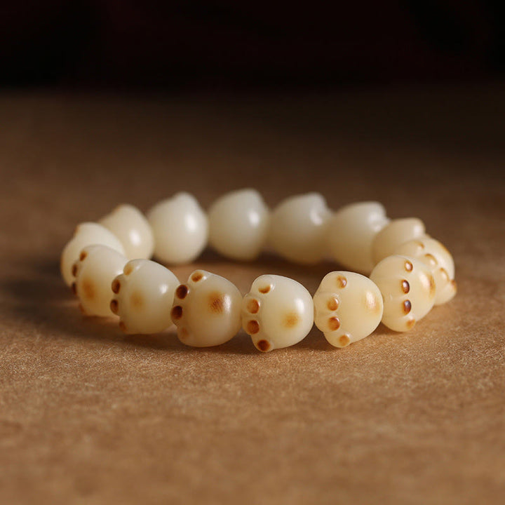 Buddha Stonesかわいい招き猫 菩提樹 猫の足跡 ハーモニーブレスレット - 菩提樹の猫の足 - image 5