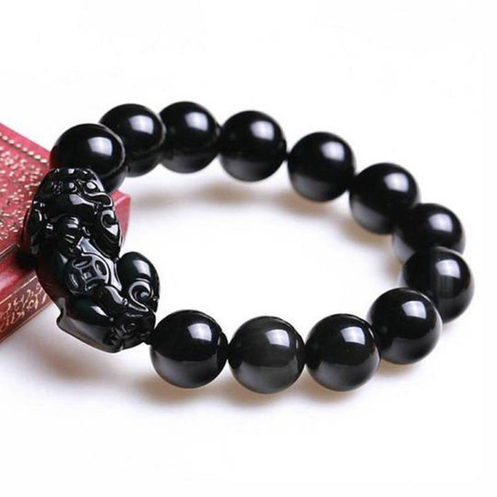 Buddha Stones風水貔貅黒曜石富のブレスレット