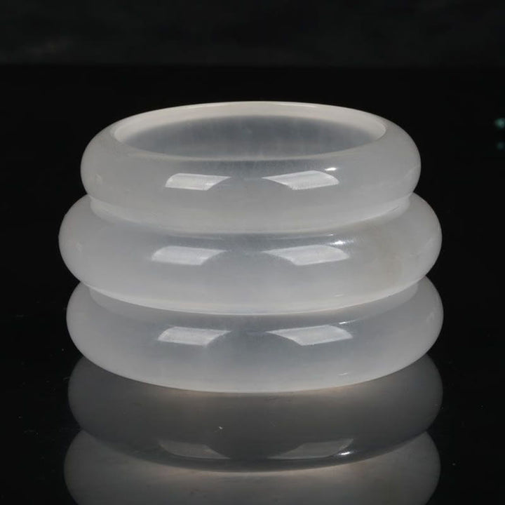 Buddha Stones天然 半透明 ゴールデン シルク 翡翠 富と幸運ブレスレットバングル - image 7