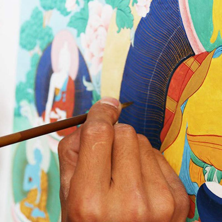 Buddha Stonesチベットタンカ画 祝福 手作り装飾