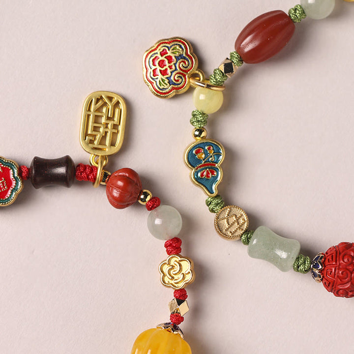 Buddha Stonesチベットの吉兆雲 幸運 幸福 富 幸運 ブレスレット