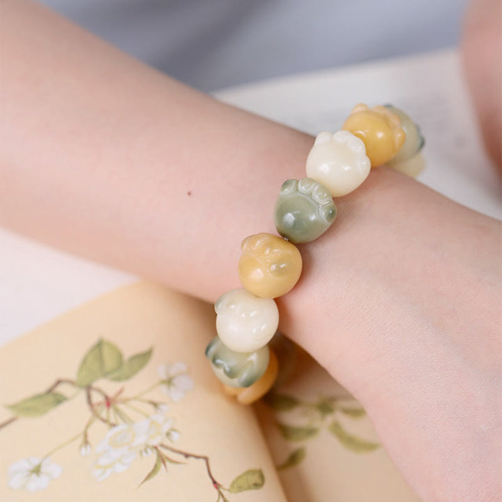 Buddha Stones多層菩提樹 かわいい猫の足跡 穏やかなハーモニーブレスレット - image 6