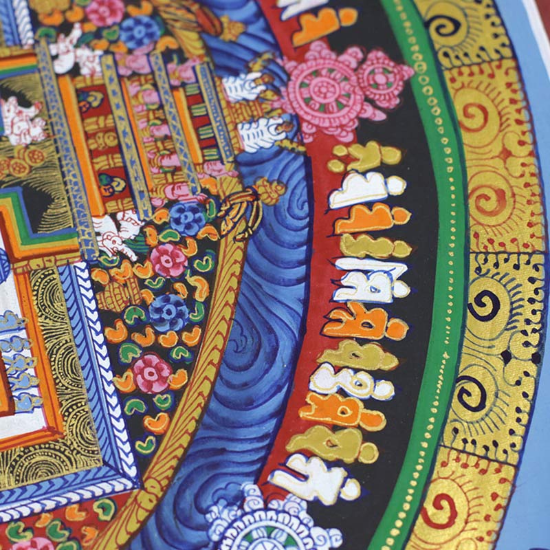Buddha Stonesチベットタンカ画 祝福 手作り装飾 - image 4