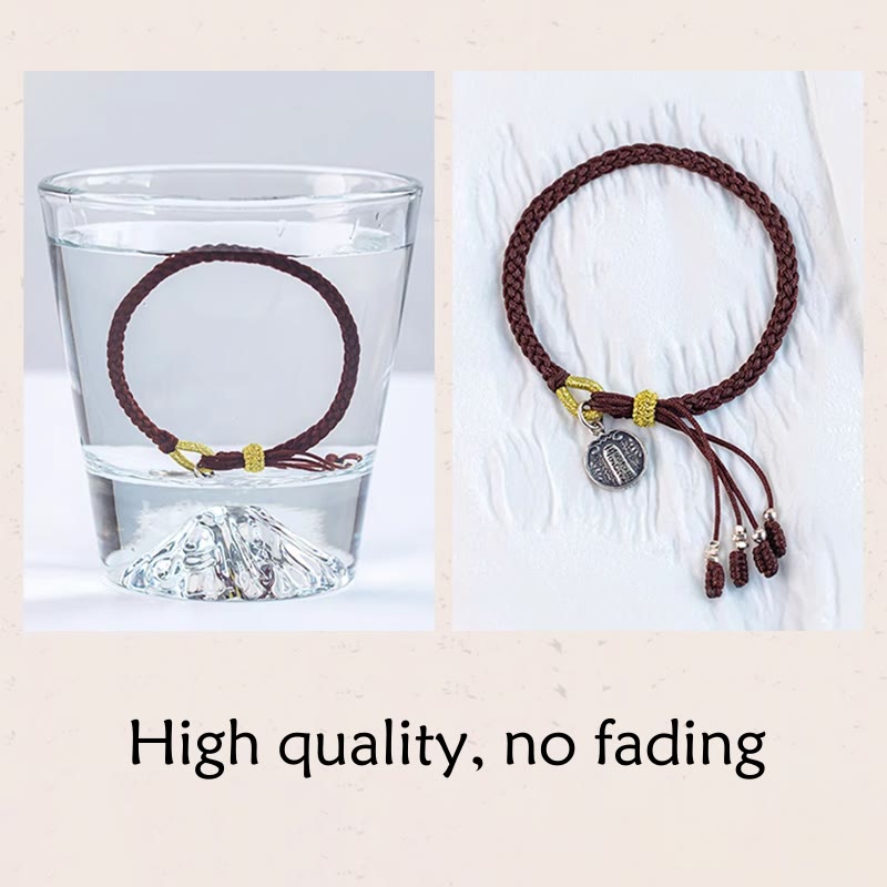 Buddha Stonesハンドメイド 925 スターリングシルバー 五行神 富と幸運の守護 紐編みブレスレット - image 12