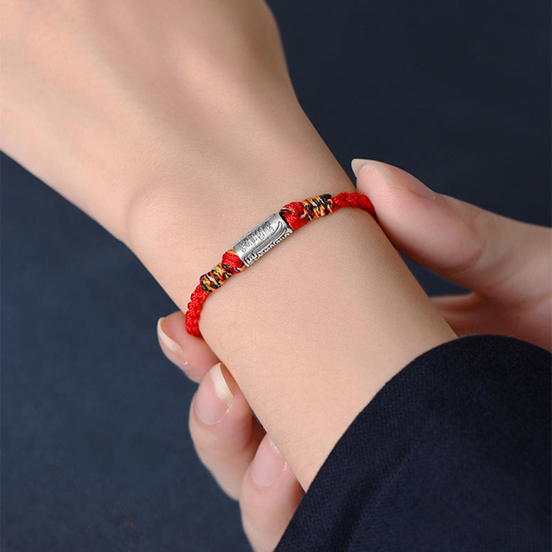 Buddha Stones手作り 925スターリングシルバー 万事うまくいくデザイン 保護強さブレスレットアンクレット - image 7