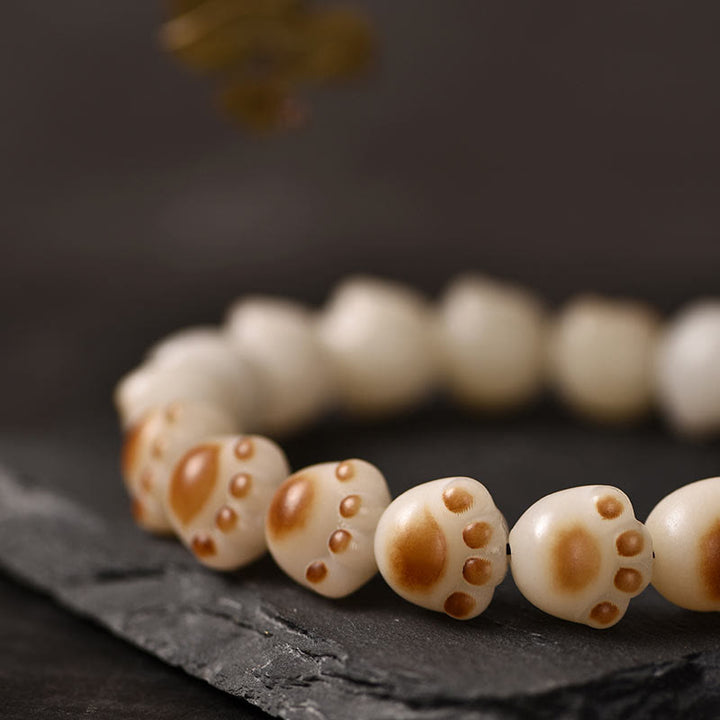 Buddha Stonesかわいい猫の足爪 菩提樹 平和ブレスレット - image 10