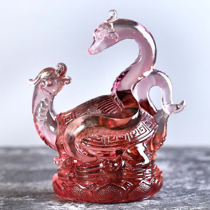 Buddha Stones風水 四大シンボル 青龍 ハンドメイド 琉璃クリスタルアート作品 ホームオフィス装飾 - 黒い亀 - image 13