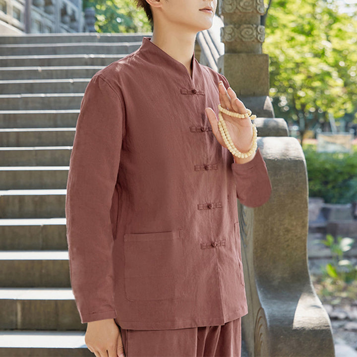 Buddha Stonesスピリチュアル 禅 ヨガ 瞑想 祈り 服 メンズセット - 茶色 - US/UK/AU48、 EU58 (6XL) - image 6