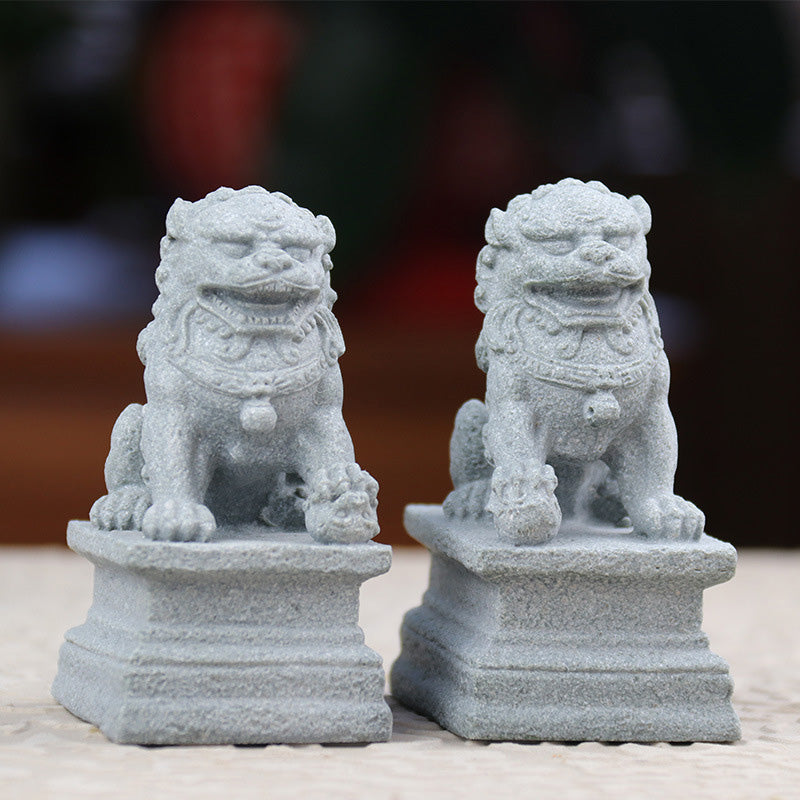 Buddha Stones獅子 福福犬 象 魔除け 祝福 室内装飾 - image 1