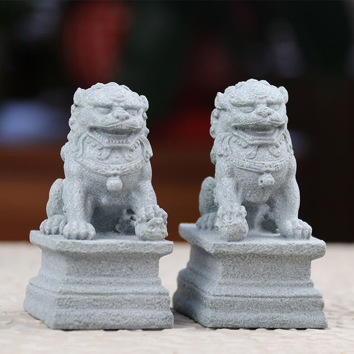 Buddha Stones獅子 福福犬 象 魔除け 祝福 室内装飾 - image 1