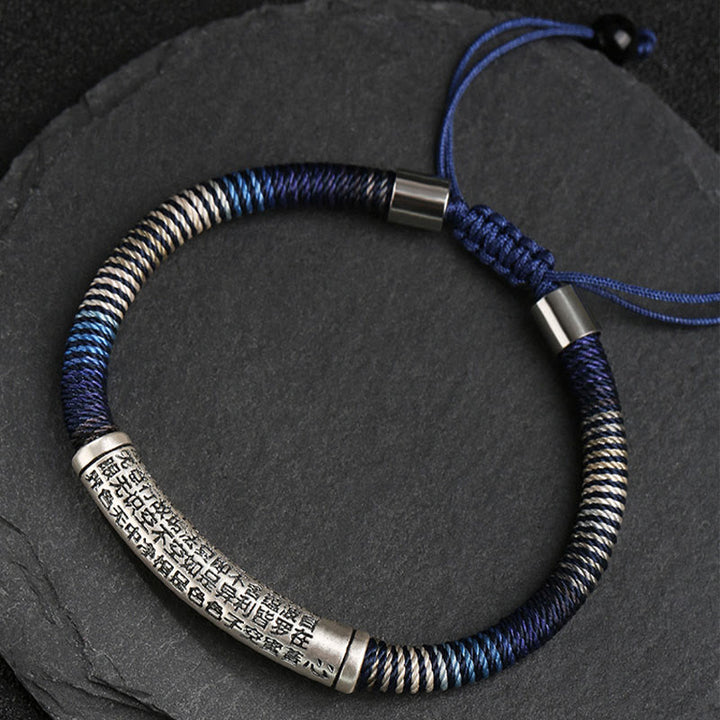 Buddha Stones999スターリングシルバー 般若心経 カームハンドメイド編み込みブレスレット - image 4