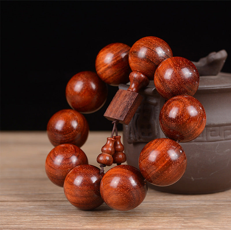 Buddha Stonesチベット小葉赤檀リラクゼーションブレスレット