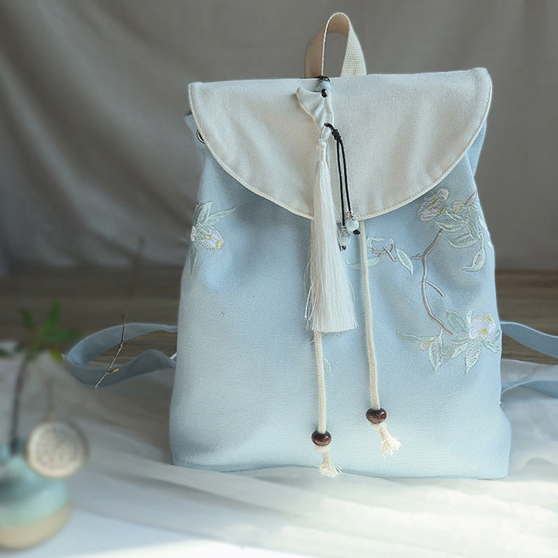 Buddha Stonesハンドメイド刺繍入り大容量キャンバスバックパック - image 30