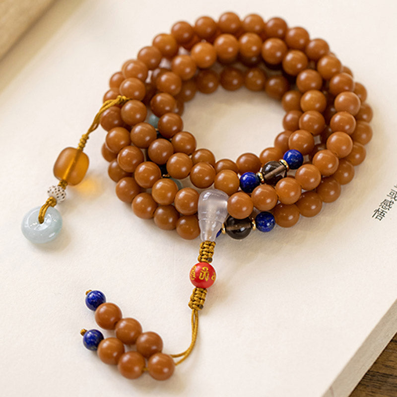 Buddha Stones108 ビーズ 菩提樹の祝福 瞑想ブレスレットMala