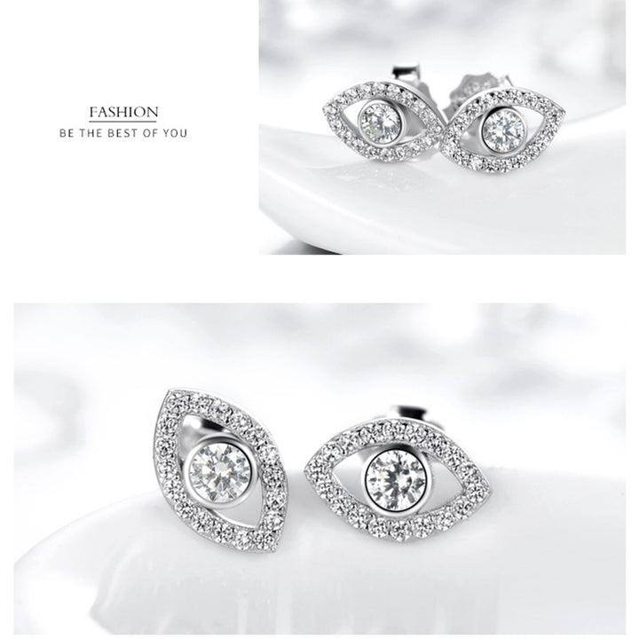 Buddha Stones925スターリングシルバー 邪眼シンボル 守護スタッドピアス