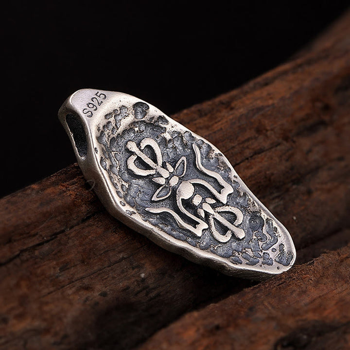 Buddha Stonesチベット 925 スターリングシルバーオーム・マニ・パドメ・フムドルジェヴァジュラ 彫刻 強さ ネックレス ペンダント - image 8