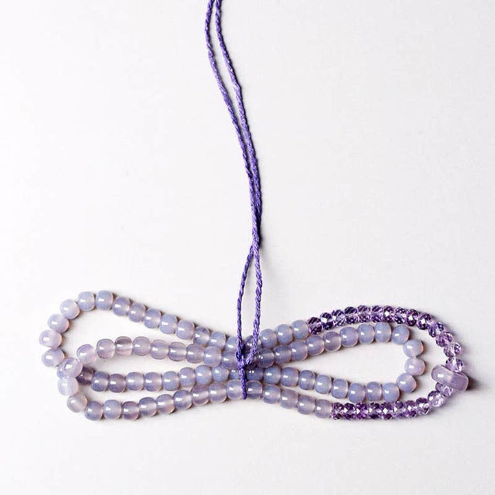 天然アメジストクリスタル瞑想ヒーリングブレスレット - image 3