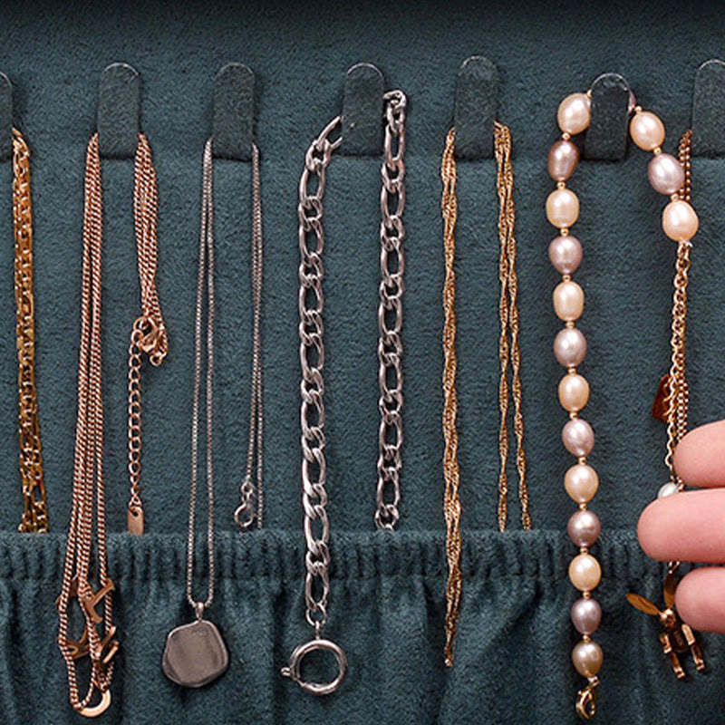 Buddha Stonesシンプルデザイン ジュエリーボックスオーガナイザー 単層 フランネル ジュエリー収納ボックス ロック付き - image 6