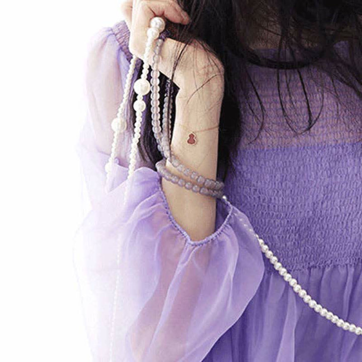 天然アメジストクリスタル瞑想ヒーリングブレスレット - image 10