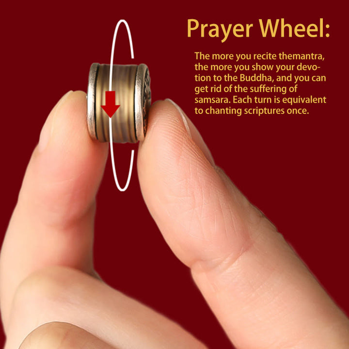 Buddha Stones925スターリングシルバー十二支誕生仏辰砂オーム・マニ・パドメ・フムカームブレスレット - image 5