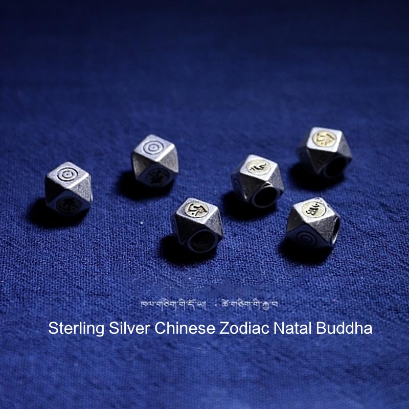 Buddha Stones925スターリングシルバー十二支誕生仏天然琥珀 透明 不安解消ブレスレット - image 9