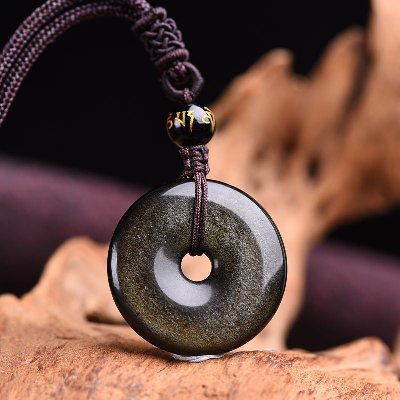 Buddha Stones チベット産黒曜石の守護ネックレス