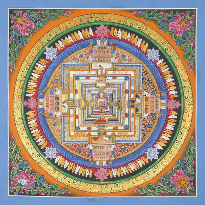 Buddha Stonesチベットタンカ画 祝福 手作り装飾