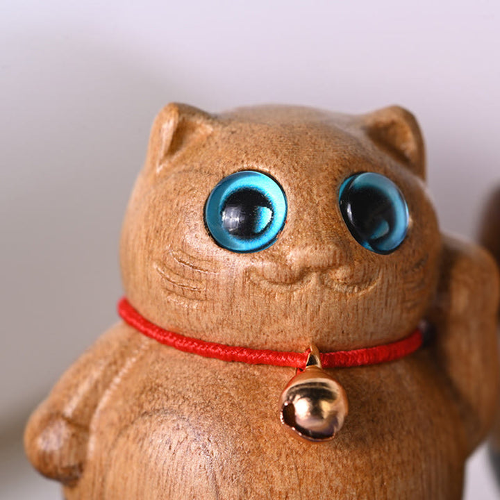 Buddha Stonesミニ招き猫子猫フィービー・ジェンナン木製祝福飾り - image 7