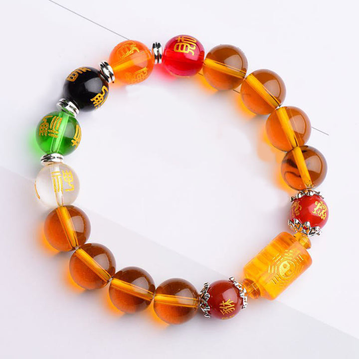 Buddha Stones天然シトリン幸運幸福ブレスレット