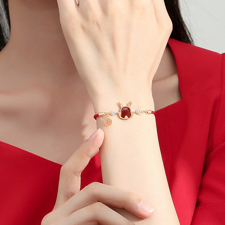 ❗❗❗フラッシュセール -Buddha Stones925 スターリングシルバー 龍年 天然レッドアゲート 龍幸運繁栄を引き寄せる 福 性格強さブレスレットネックレス ペンダント イヤリング - image 22